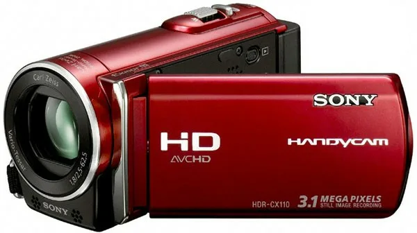 Видеокамера Sony HDR-CX110E красный